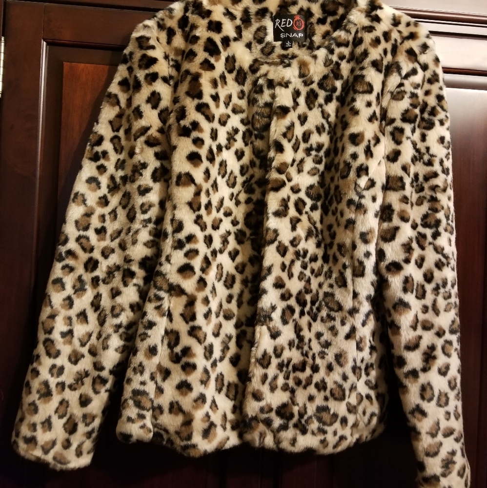 Red Snap Leopard Jacket